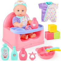 Doll 29cm in Feeding Chair fts17964
