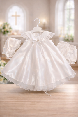 White Christening w/Thread Rib SLL3-6