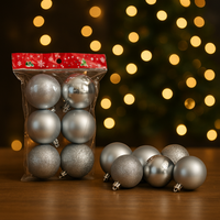 Christmas balls single color 6pk fts15633