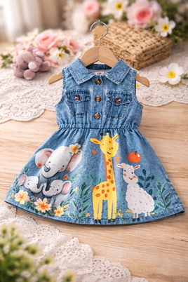Girls Zoo Dress fts40536