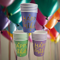 Party Cups Happy Birthday Solid FTS32588