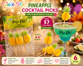 Coctail Pick-Pineapple 6pc FTS19737