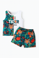 Boys 2pc Vest & Shorts Tiger fts40498