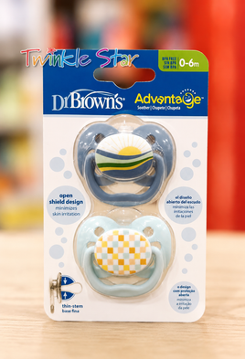 DB Pacifier 2PK 0-6m Blue/Gree PA12002