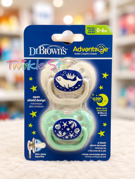 DB Pacifier/Glow 2pk 0-6m PA12003