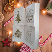 Gift bag White/ gold words 16*12 fts15568