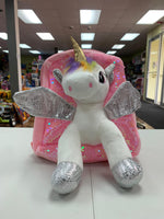 Plush Unicorn w/Wings Backpack