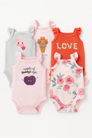 Printed Sleevless Onesies 5pk fts40450