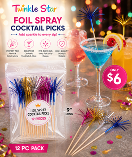 Party Picks w/Tinsel 12pk FTS19743