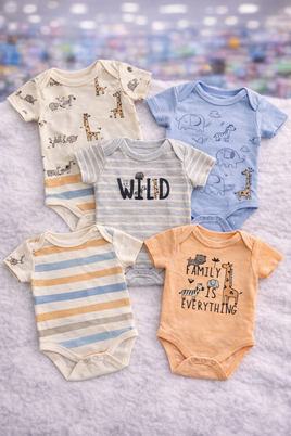 Onesies 5pk Asst fts40313