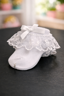 Socks White Frill FTS32122
