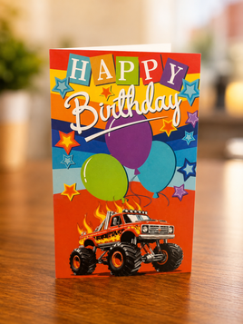 Greeting Card Birthday Monster Truck ace367