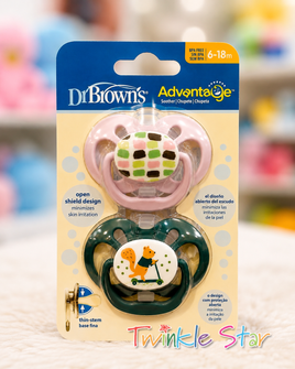 DB Pacifier 2pk 6-18m Pink/Green PA22001