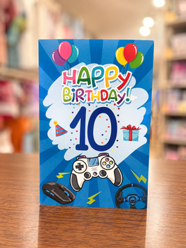 Greeting Card 10th Birthday Boy ace395
