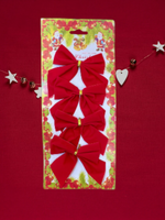 Christmas red bow 4pk fts15661
