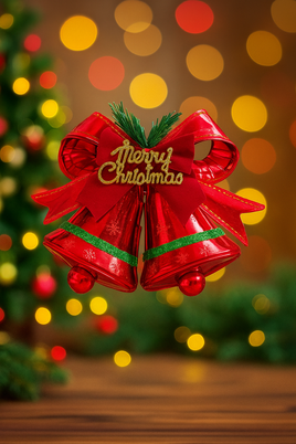 Christmas wall double bell 10*8" fts15626