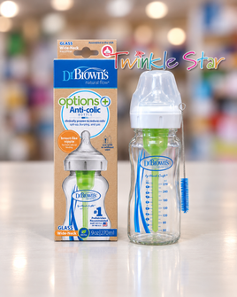 Dr Brown 9oz W/Neck OP Glass bottle WB91700-P4