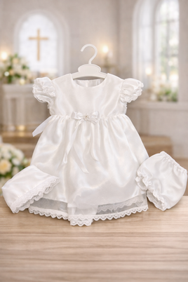 White Christening Formal w/Tutu SLH6-12