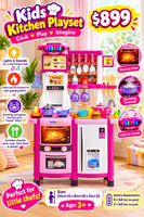 Kitchen w/steam Pink FTS17942