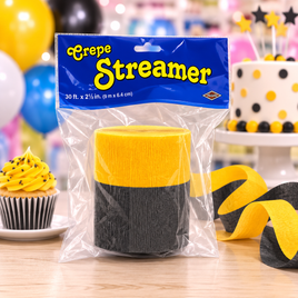 Crepe Streamer Yellow & Gold BPS57600