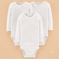Baby Onesie Long Sleeve 3pk fts40307