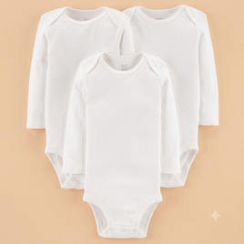 Baby Onesie Long Sleeve 3pk fts40307