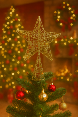 Christmas tree top wired star fts15628