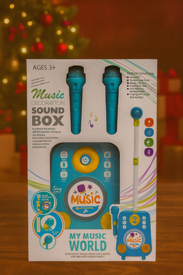 Toy Microphone Sound Box Blue  Ftoy2022039