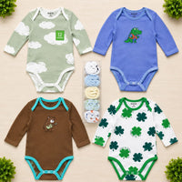 Onesie Set 4pc & Washcloth 6pc fts40169