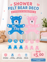 Shower Felt Bear Deco FTS19608