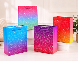 Gift bag bleed/glitter 7*9\" fts26164