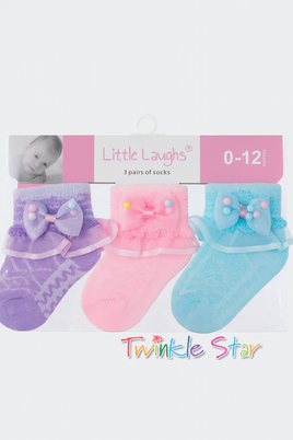 Girls Dress Socks 3pr fts40173