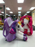 Plush Unicorn w/Wings Backpack