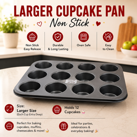 Baking Cupcake Pan 12 No Stick fts29465