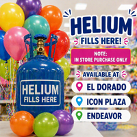 Helium gas only for latex