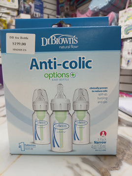 Dr Brown 4oz Bottle Narrow 3pk sb43005