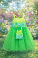Girl Dress Mermaid Print w/Purse fts40487