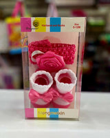 Booties/Rosette headband gift set fts40392