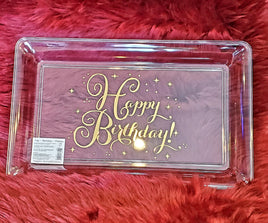 Gold Rect Tray-Bday