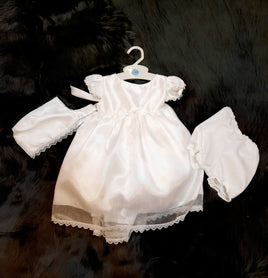 White Christening Formal w/Tut