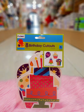 Birthday Cutouts 8pc 4sea-90991