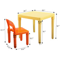 Table & Chair 5pc Plastic Colo