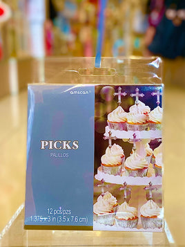 Party Cake Topper-Cross Picks AM400271