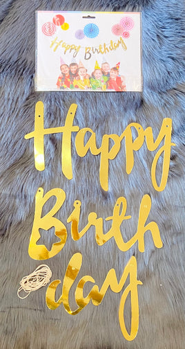 Party Banner HB Gold Letters FTS19669