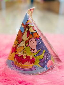 Party hats 6pk Pooh ft945