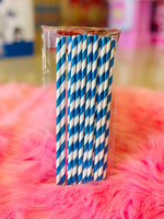 Straw 20pc-paper stripe