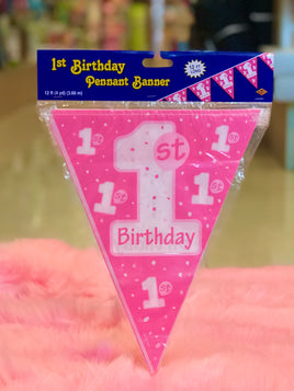 Banner-1st Bday Pennant BPS54671-P