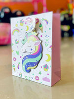 Gift Bag Unicorn 3D 12.5x12.5"