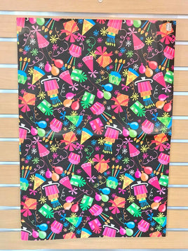 Gift Paper Birthday Black fts23270