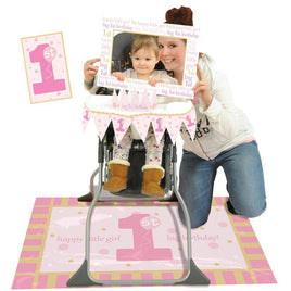 High Chair Deco Kit Girl 1st